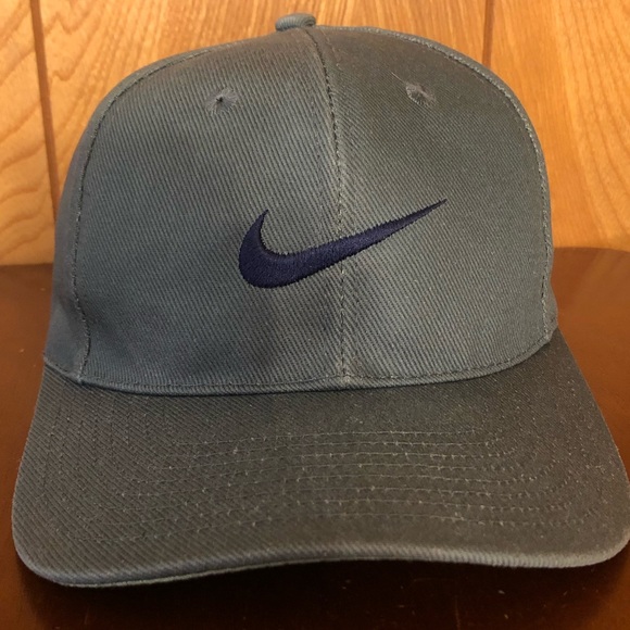 VTG Nike Swoosh Snapback Hat Cap OSFA Olive Green